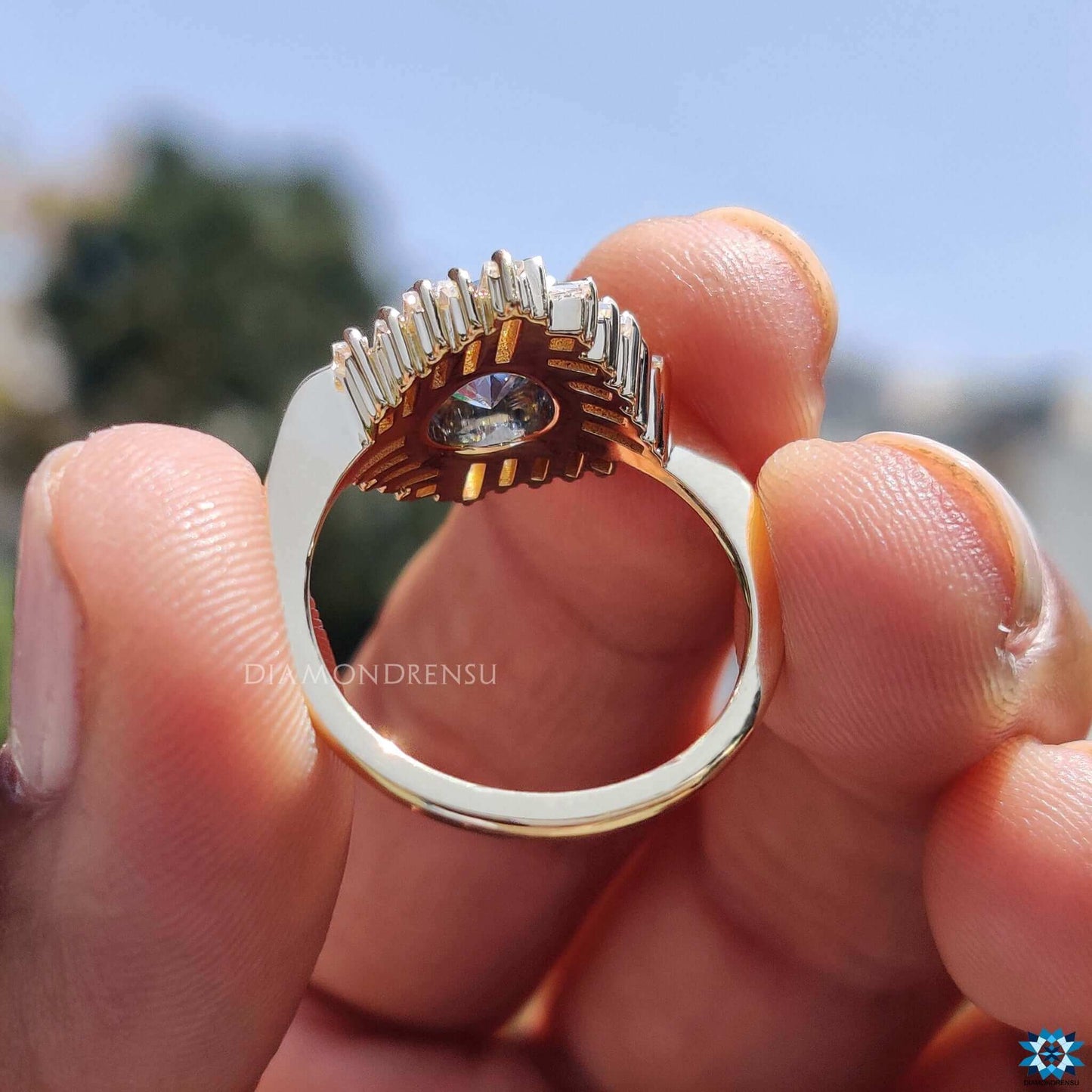 affordable moissanite engagement ring