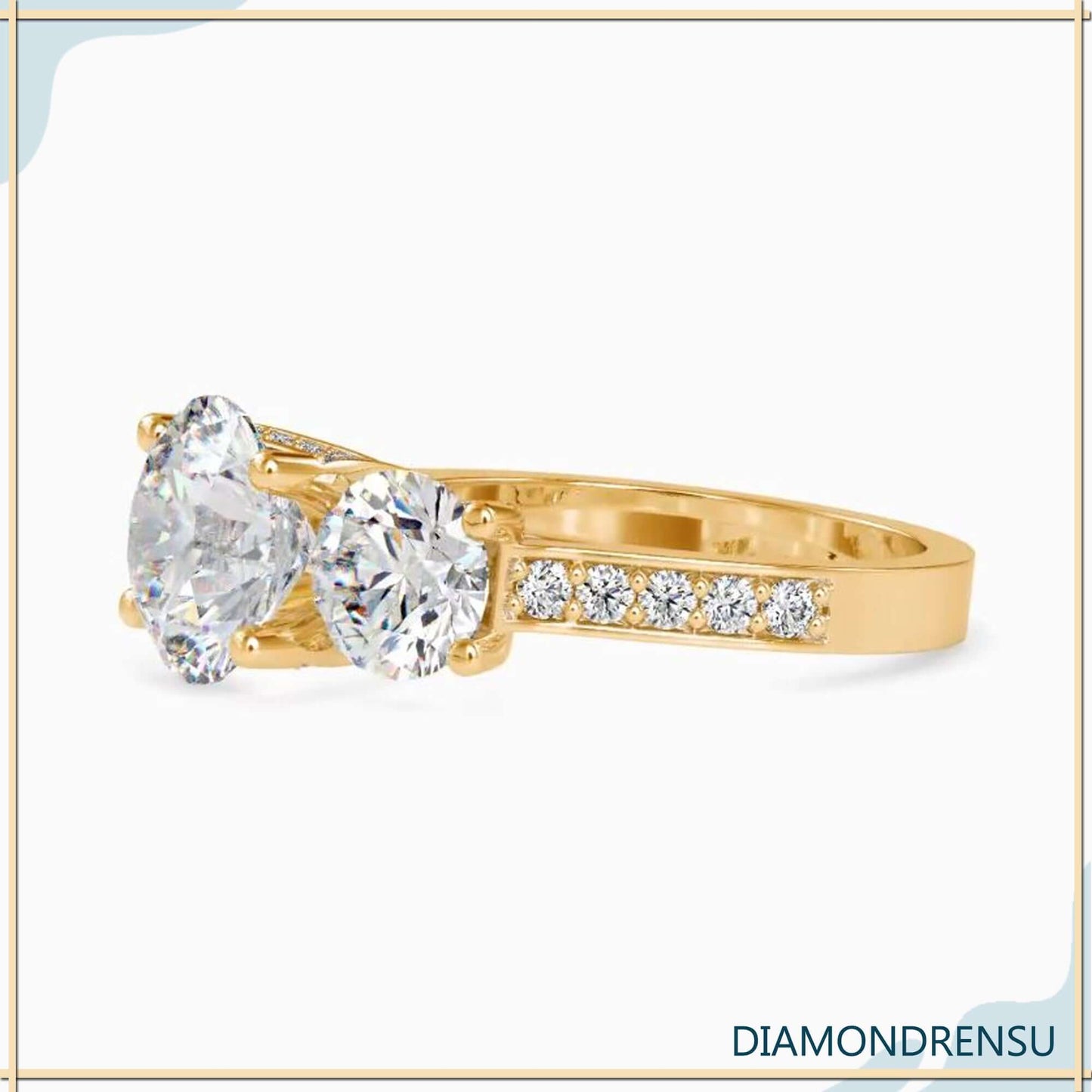 Lab grown diamond ring, IGI certified for sustainable beauty.
