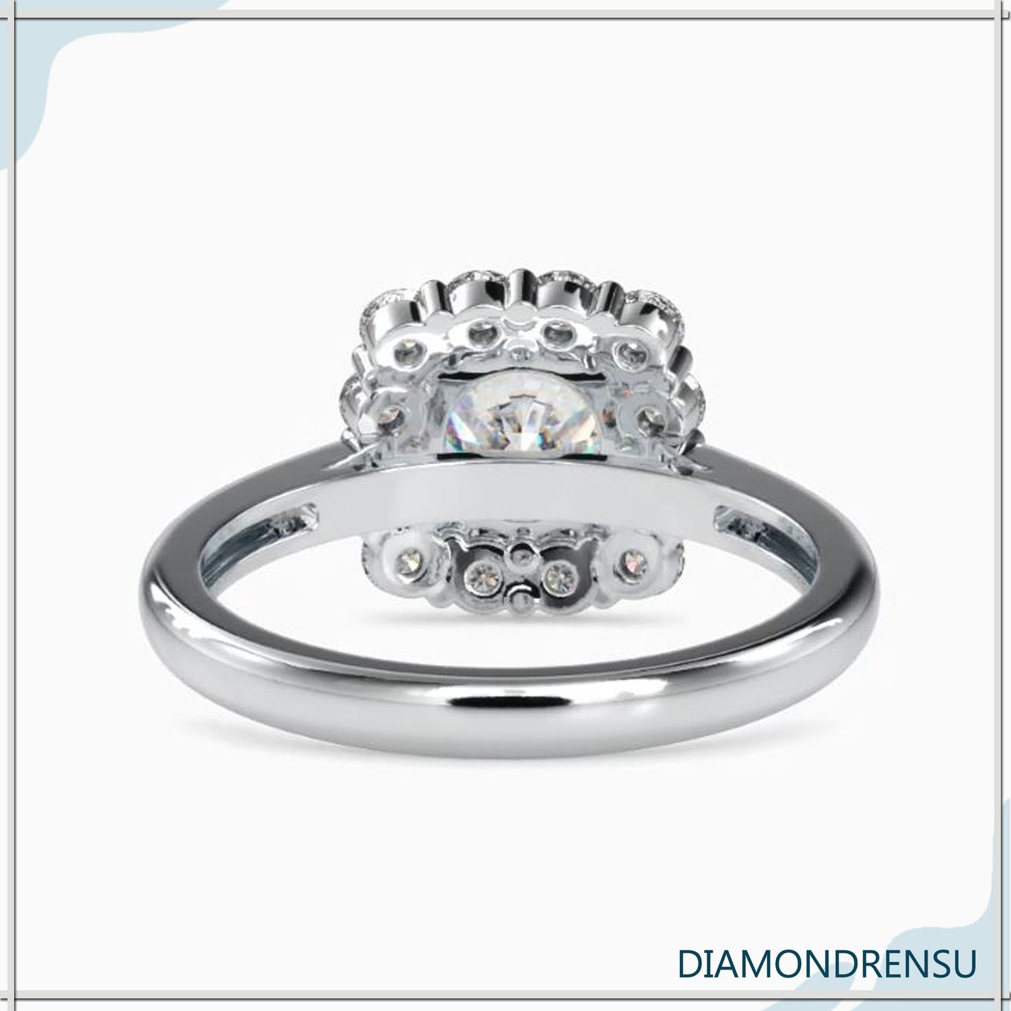 Round halo engagement ring perfect for a timeless proposal.