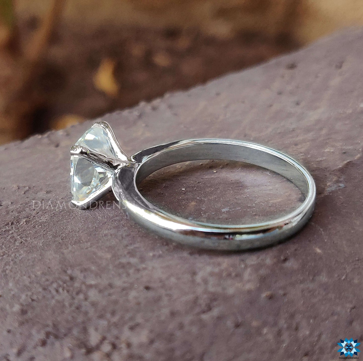 Beautiful cushion solitaire engagement ring made with handmade jewelry techniques, showcasing artisanal craftsmanship.