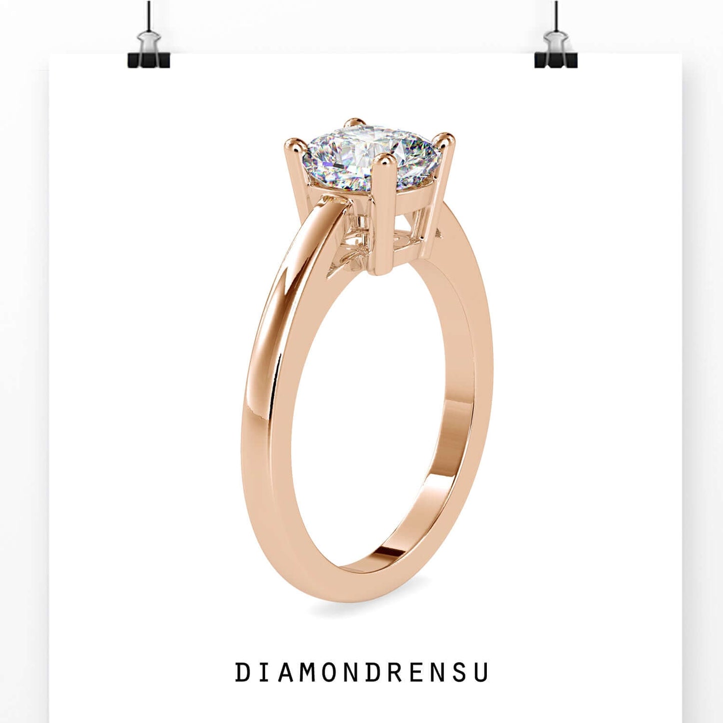 4 prong engagement ring designed to secure the cushion cut diamond beautifully.