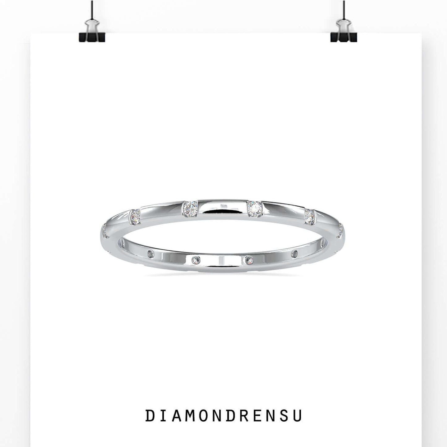 1,30 MM okrugli brilijantni rez, nevjerojatna moissanite vječnost vjenčanica