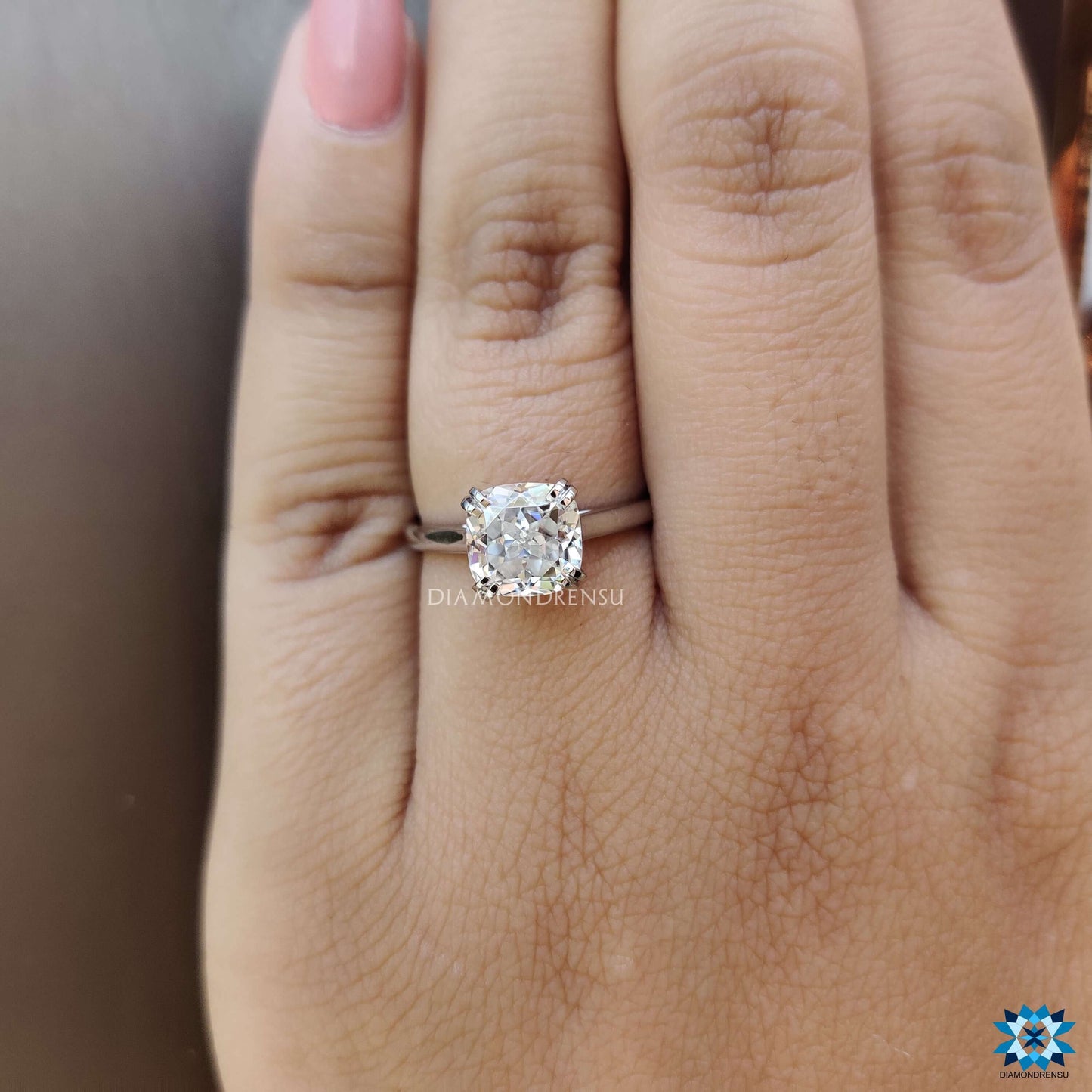 cushion rensu cut moissanite - diamondrensu