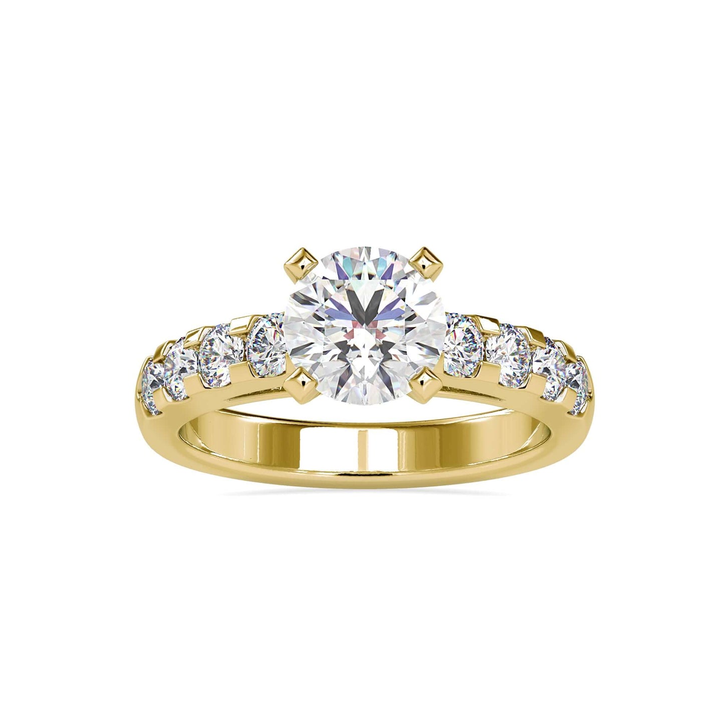 Lab grown diamond engagement ring in a stunning pave setting for a timeless look.