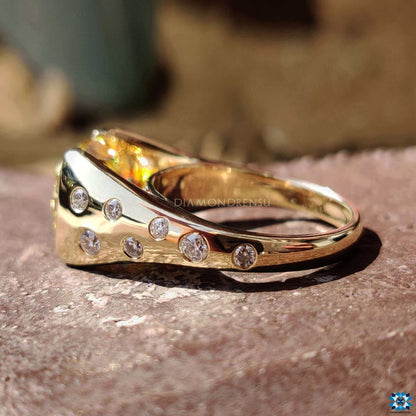 unique moissanite engagement ring