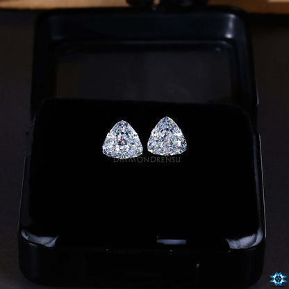 trillion step cut loose moissanite