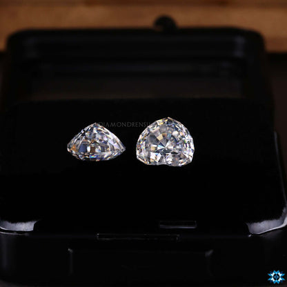 heart step cut moissanite