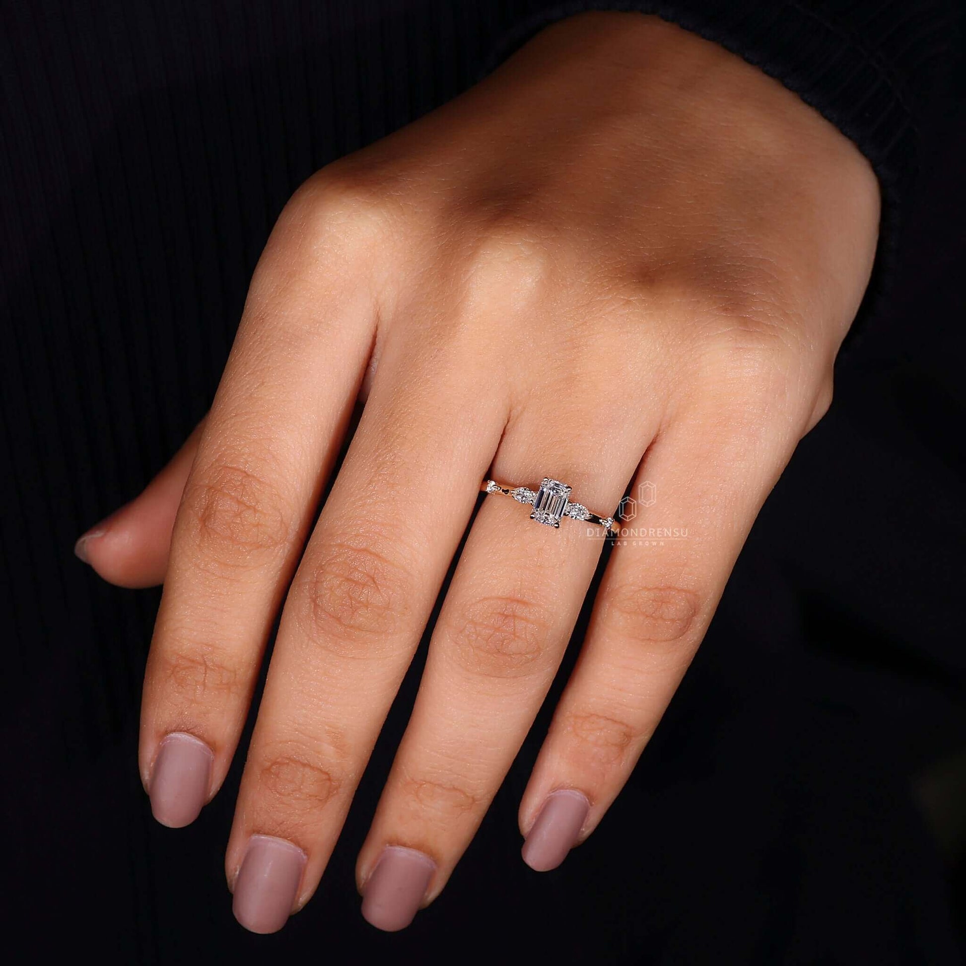 lab created diamond wedding ring