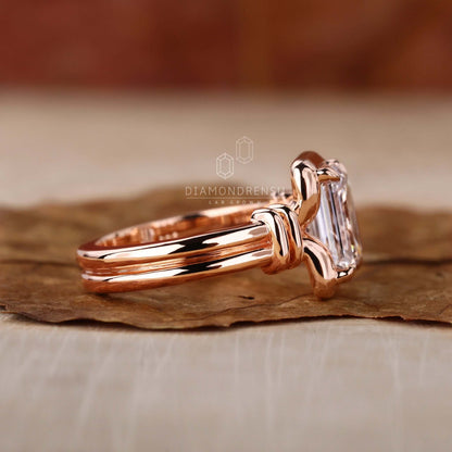 emerald cut diamond ring
