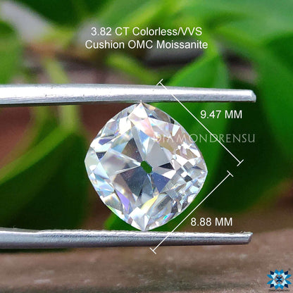 cushion omc moissanite loose
