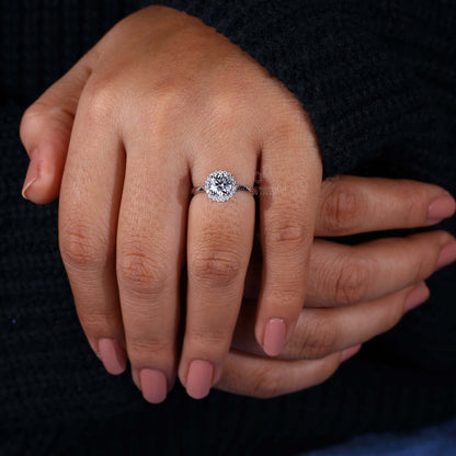 lab created diamond ring