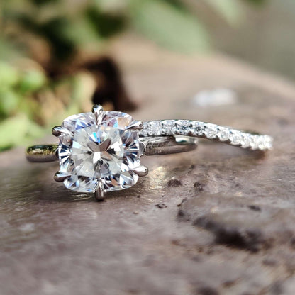moissanite bridal set - diamondrensu