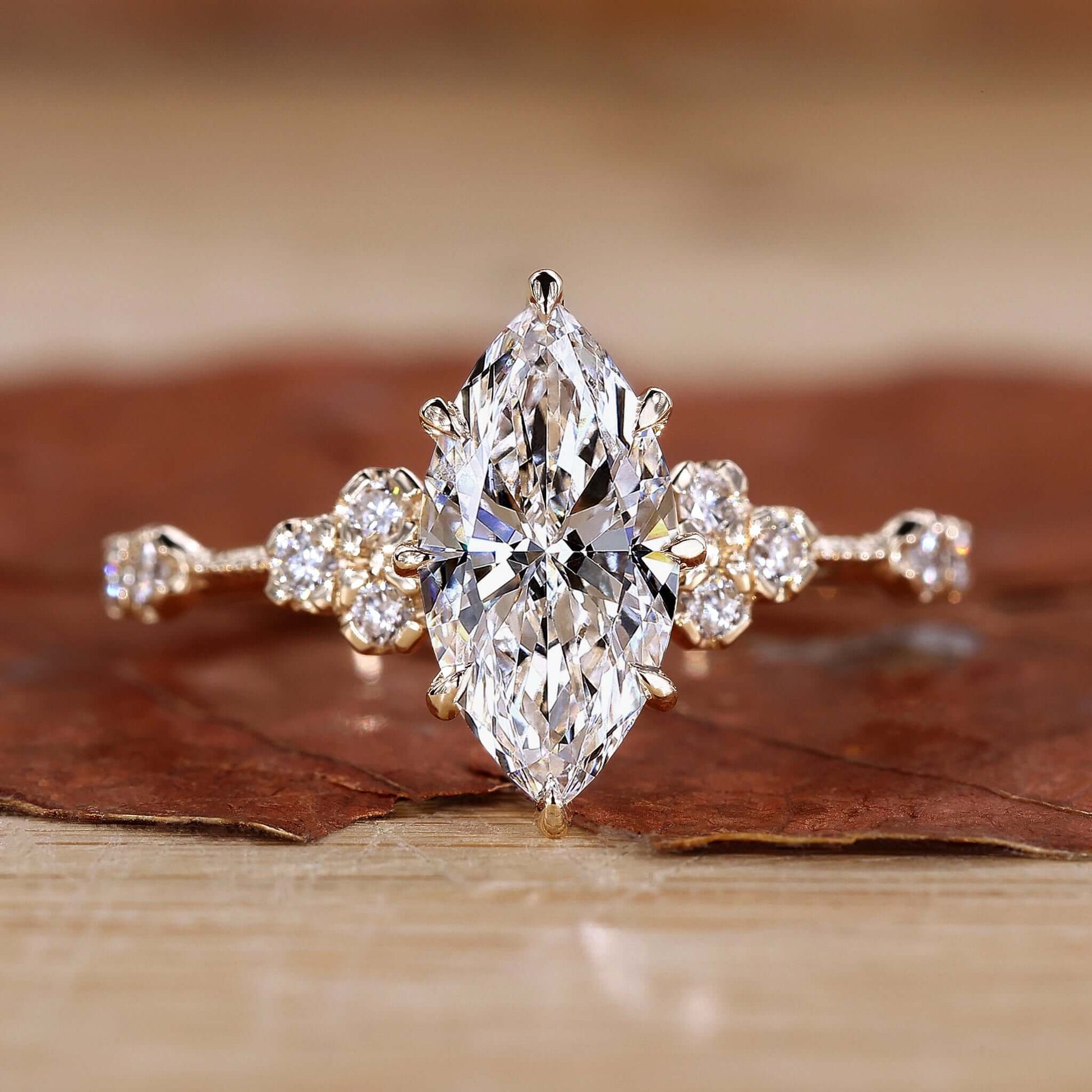 Vintage Marquise Cut Diamond Ring Timeless Elegance – Dijamanti