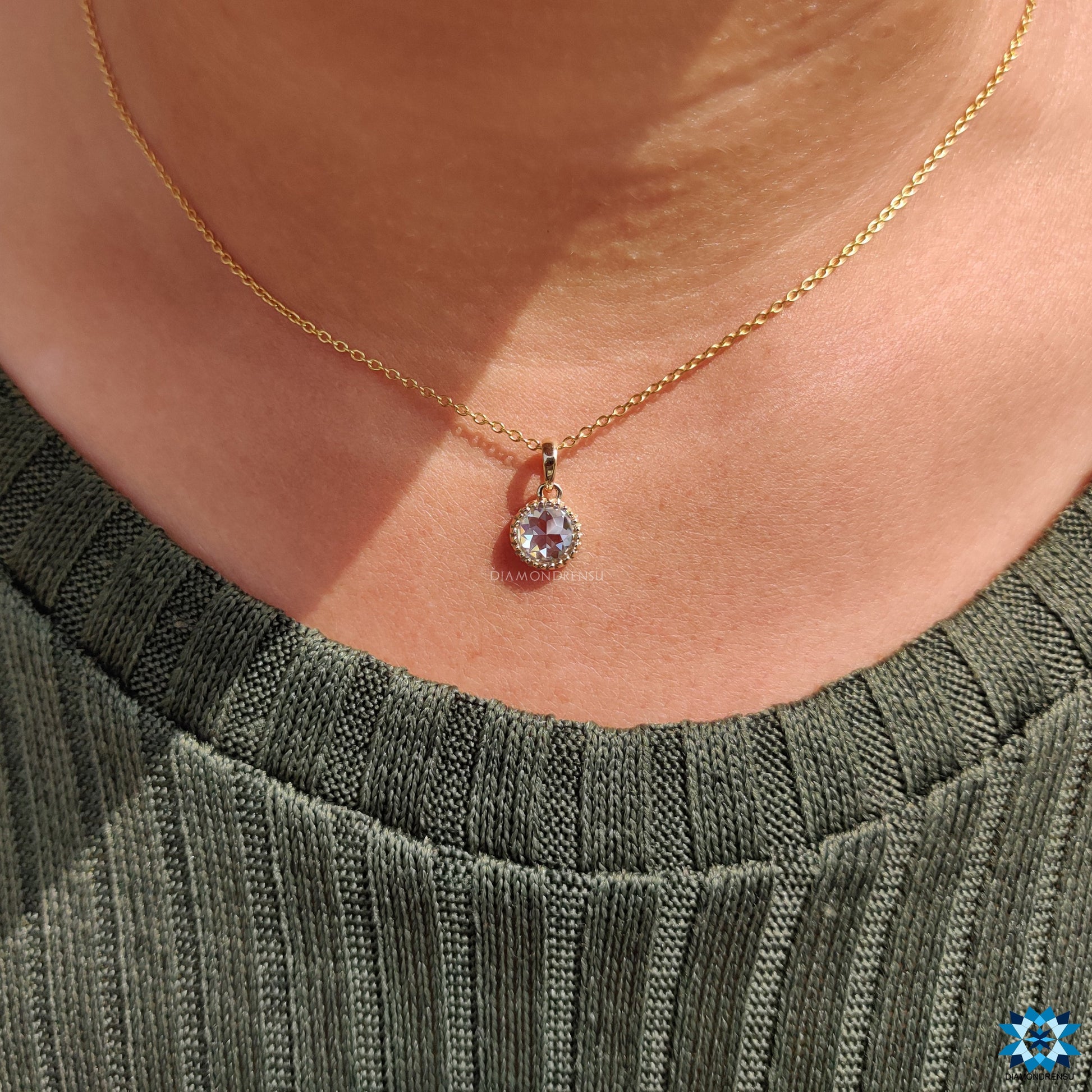 moissanite wedding pendant - diamondrensu