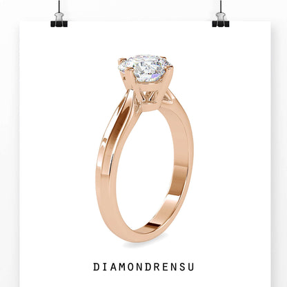 Basket Setting Engagement Ring With Round Solitaire