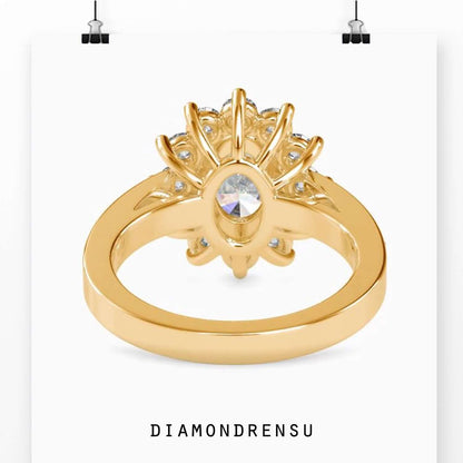 Engagement ring with pave setting for extra sparkle and sophistication.
