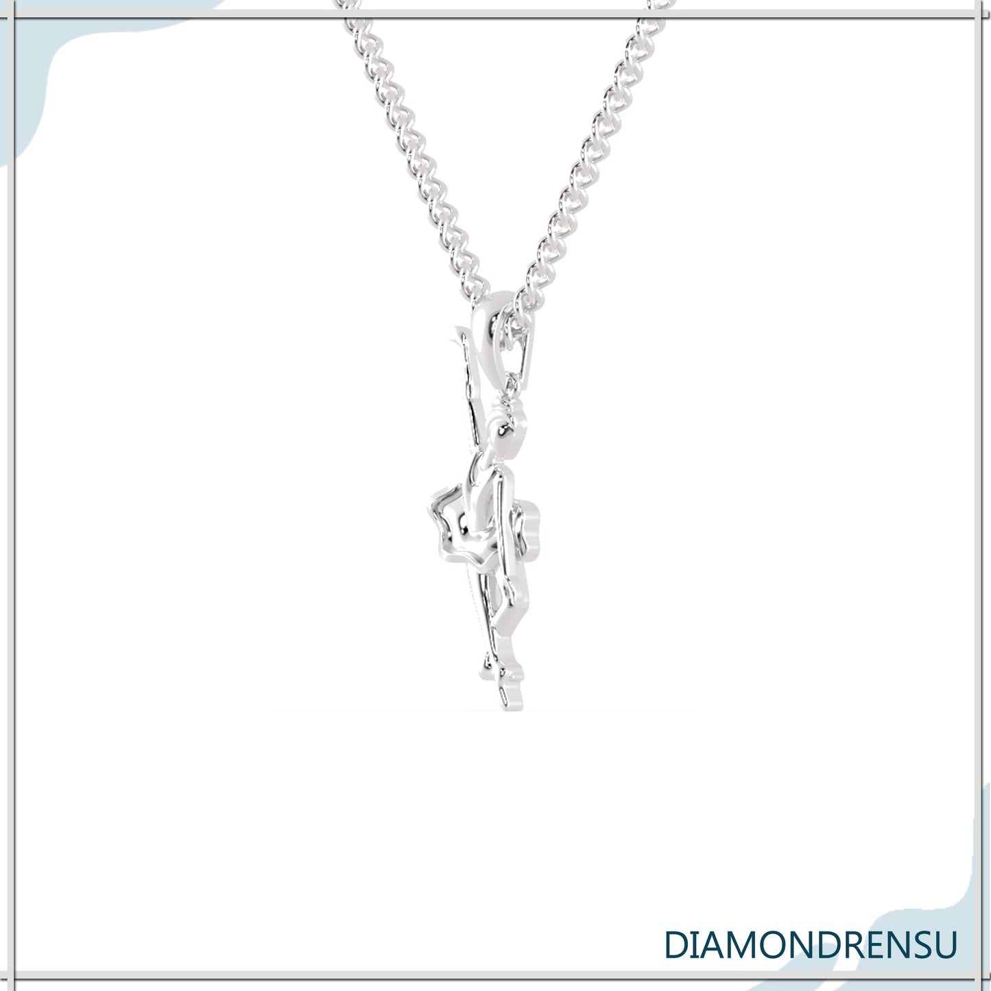 white gold wedding pendant - diamondrensu