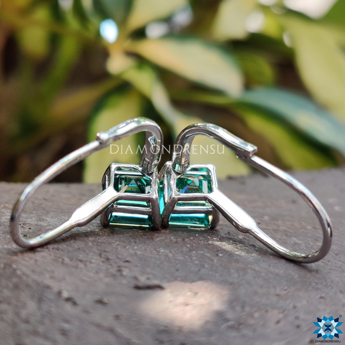 Vjenčane naušnice Asscher Dangle Drop klasičnog izgleda