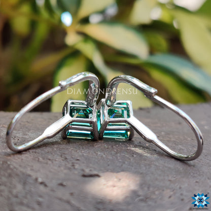 Vjenčane naušnice Asscher Dangle Drop klasičnog izgleda