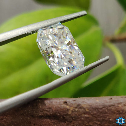 4.21 CT Radiant Cut Colorless Loose Moissanite for Engagement Ring