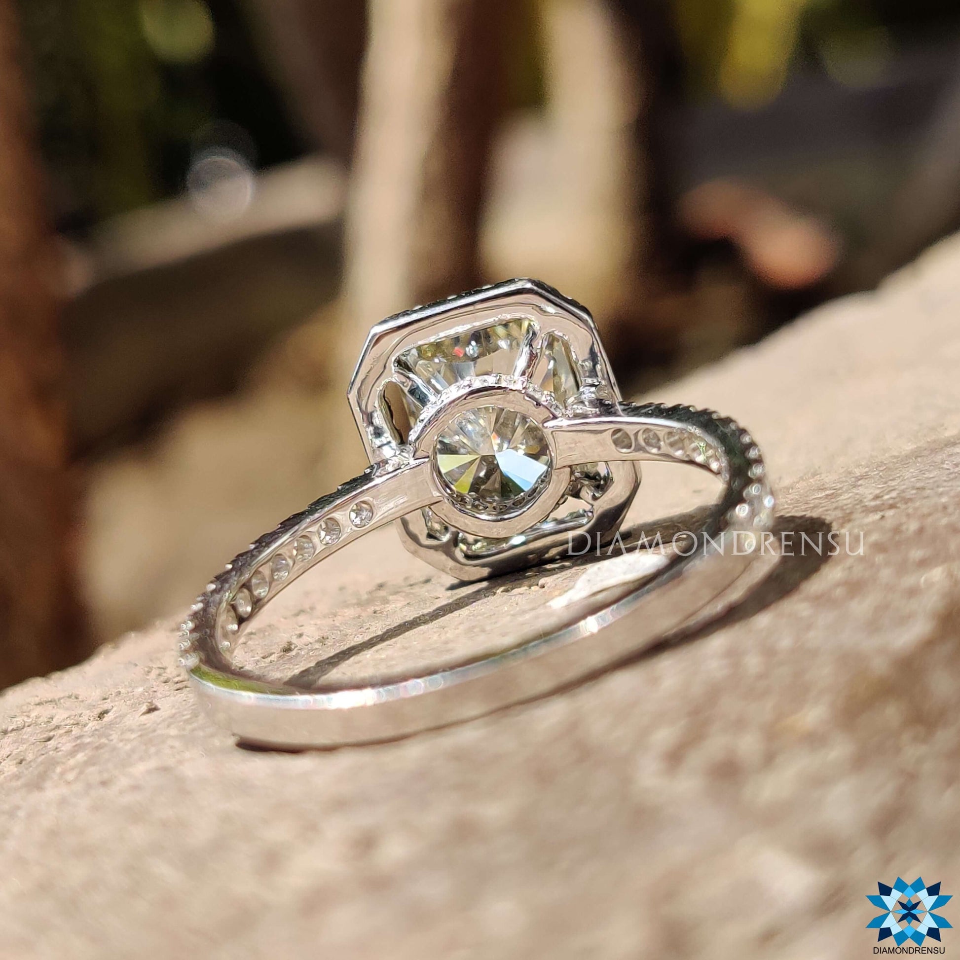 custom moissanite engagement ring - diamondrensu