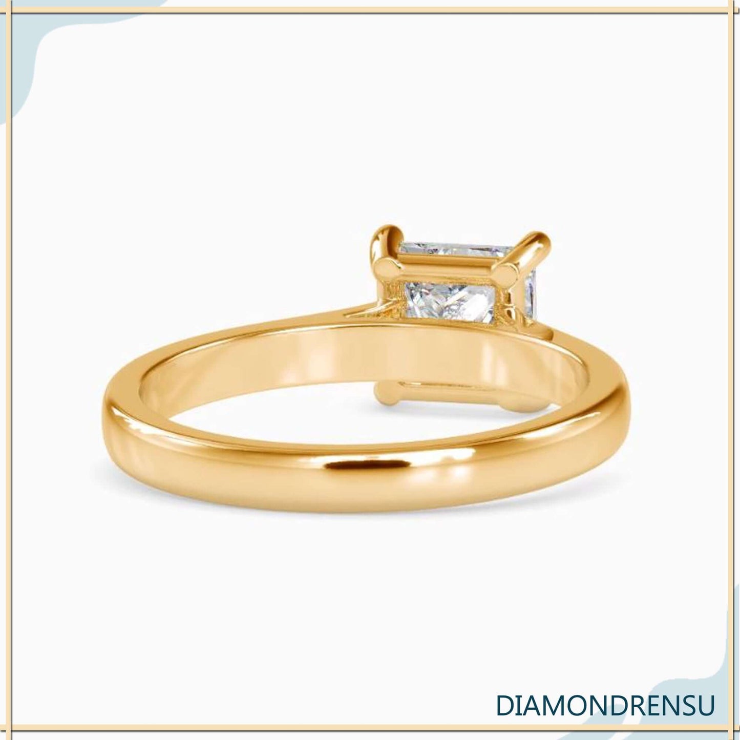 moissanite solitaire ring - diamondrensu
