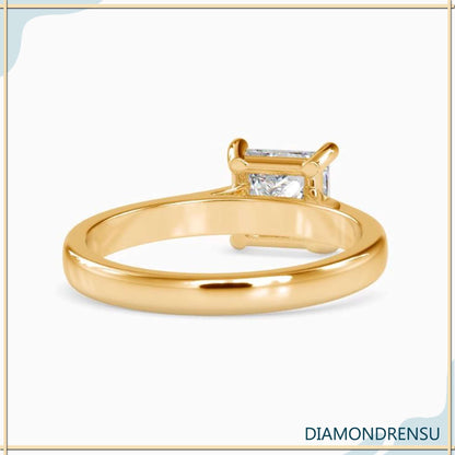 moissanite solitaire ring - diamondrensu
