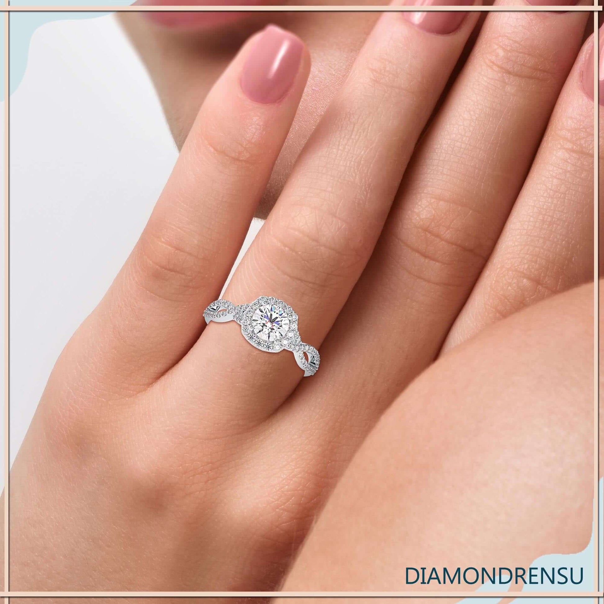 twisted shank moissanite ring - diamondrensu