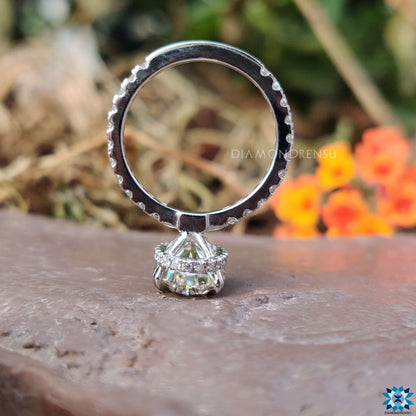 customized moissanite engagement ring - diamondrensu