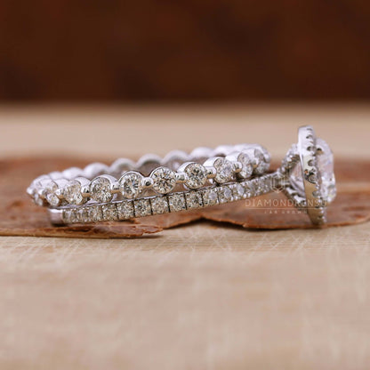 lab grown diamond wedding ring set