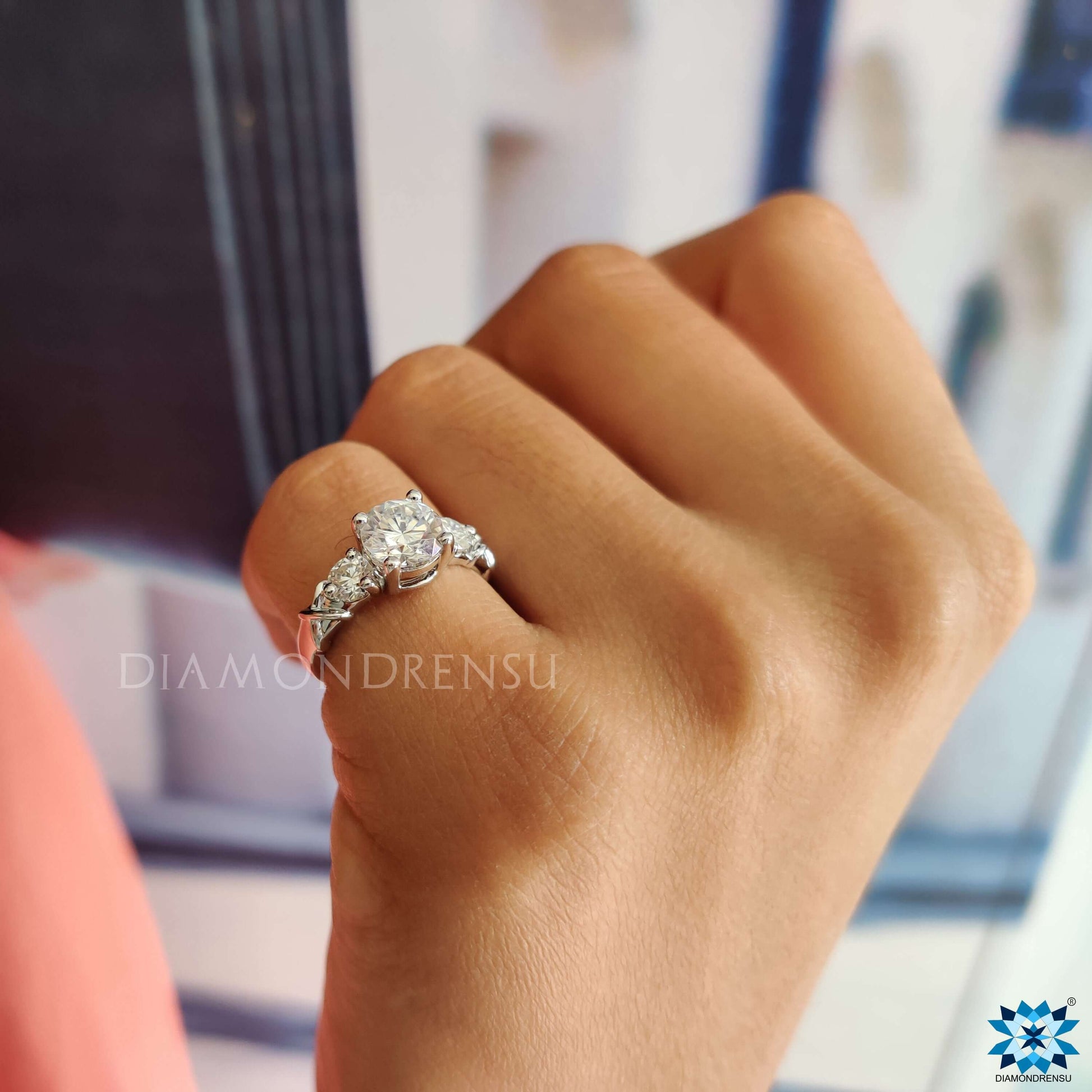 moissanite engagement ring