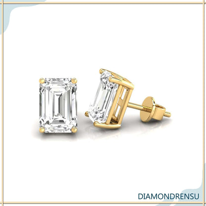emerald step cut moissanite - diamondrensu