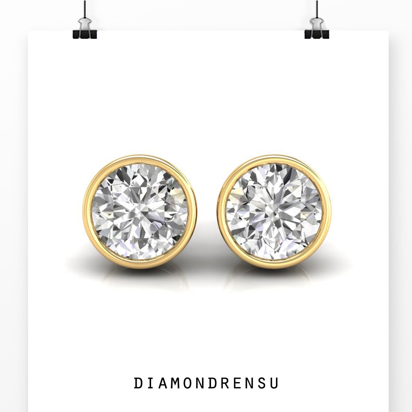 moissanite earrings screw back - diamondrensu