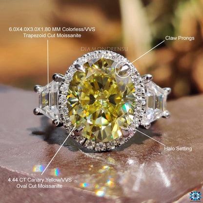 unique moissanite engagement ring