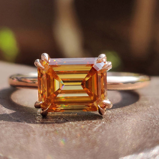 moissanite solitaire ring