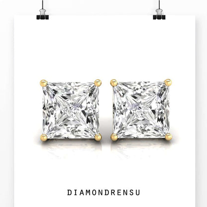 moissanite stud earrings - diamondrensu
