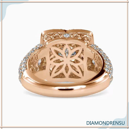 vintage moissanite engagement ring - diamondrensu