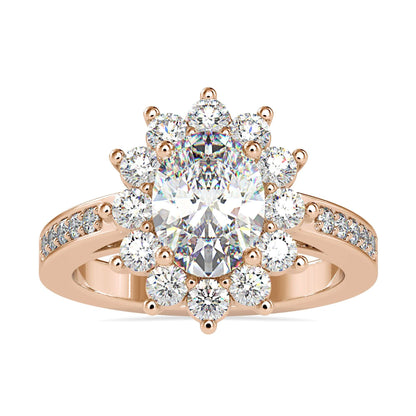 Pave engagement ring designed for a modern and glamorous look.
