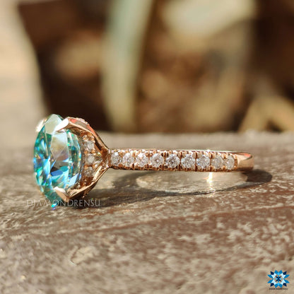 radiant cut moissanite engagement ring - diamondrensu
