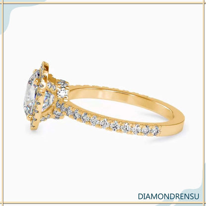 4 prong engagement ring offering secure and stunning diamond placement.
