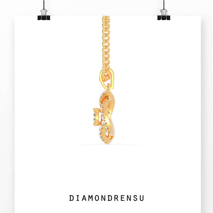 yellow gold moissanite pendant - diamondrensu
