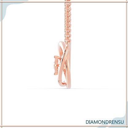 rose gold wedding pendant- diamondrensu