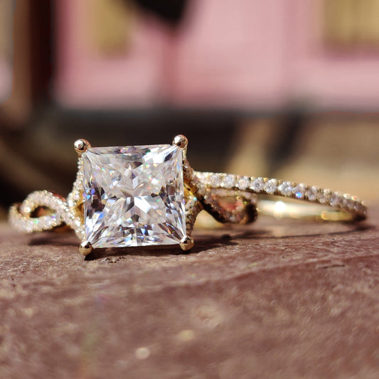 moissanite engagement ring