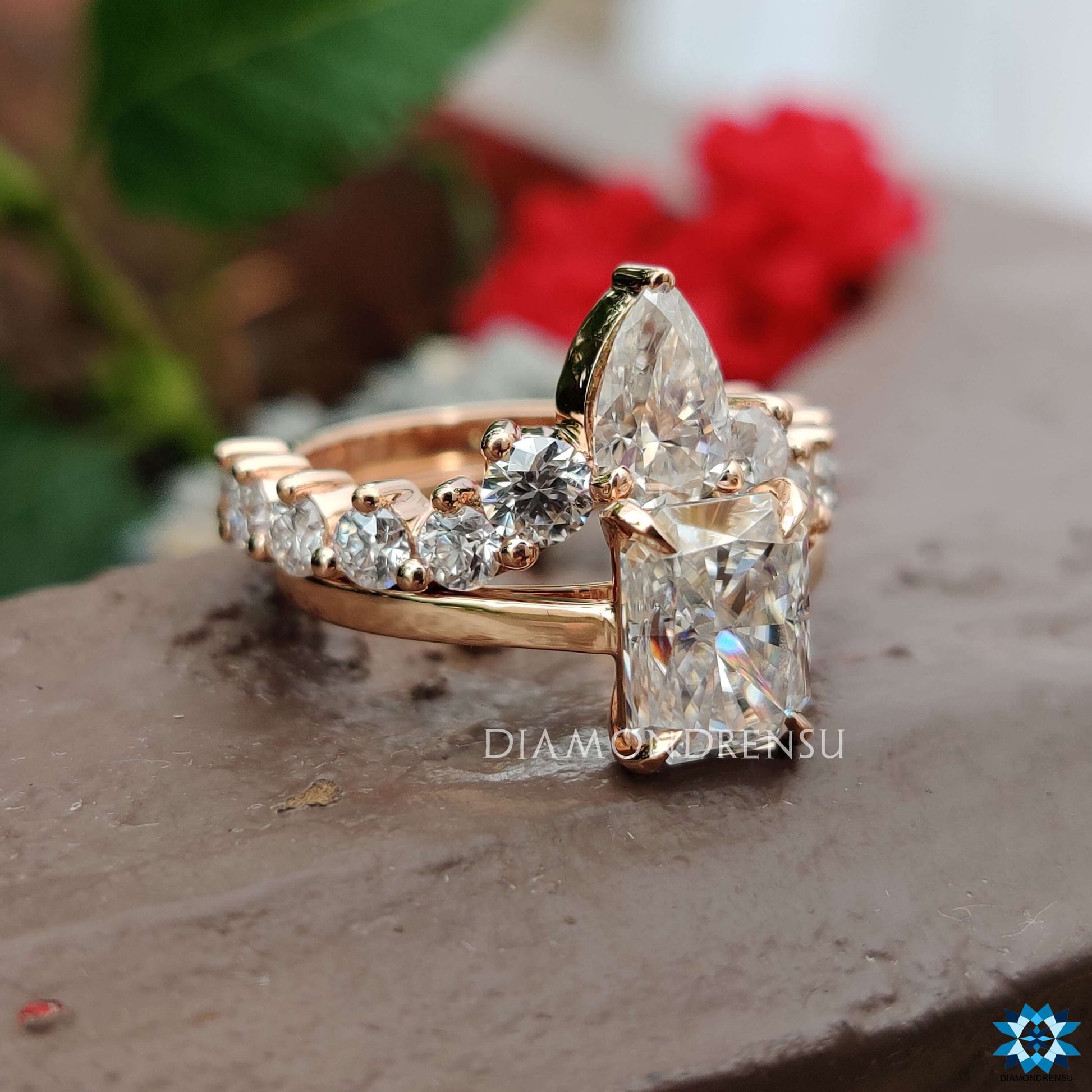 custom moissanite engagement ring - diamondrensu