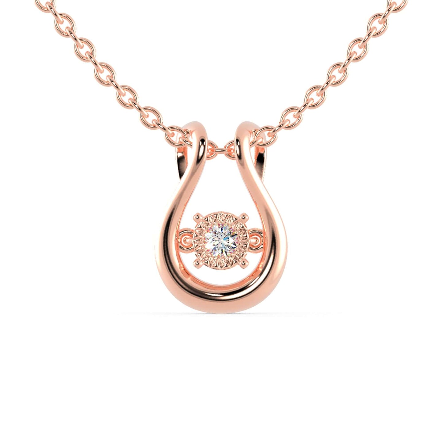 rose gold wedding pendant- diamondrensu