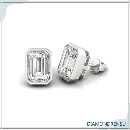 moissanite wedding eaarrings - diamondrensu