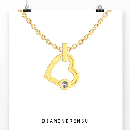 yellow gold pendant - diamondrensu
