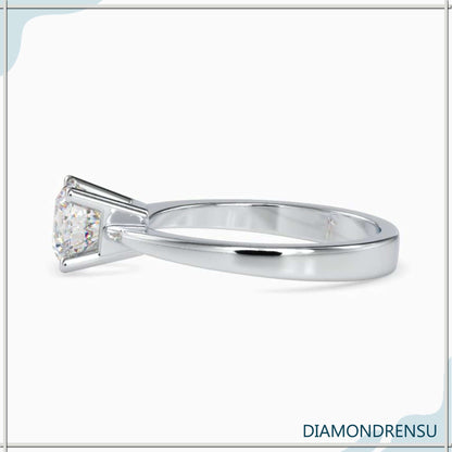 Customizable diamond engagement ring settings featuring a classic basket setting.