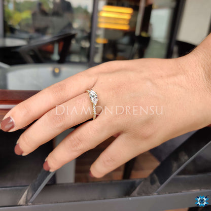 moissanite engagement ring