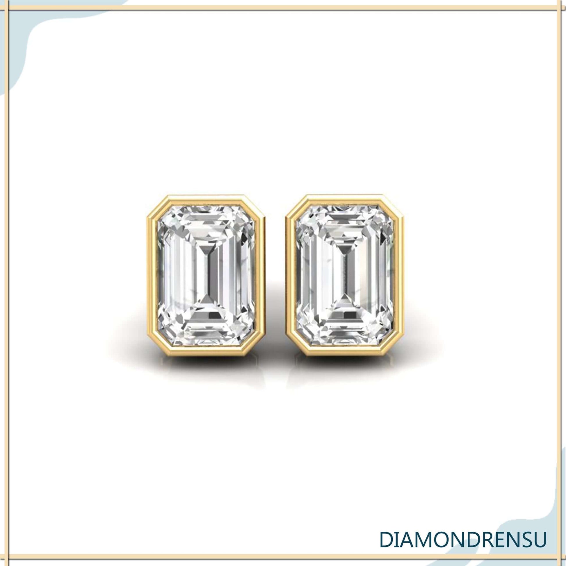 moissanite wedding eaarrings - diamondrensu